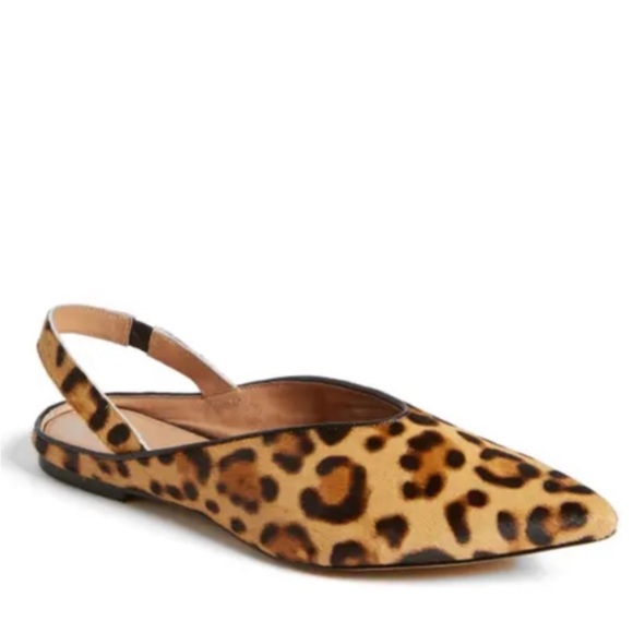 Halogen Calf Hair‎ Pointy Toe Slingback Flats 9M Work Shoe - Picture 1 of 5
